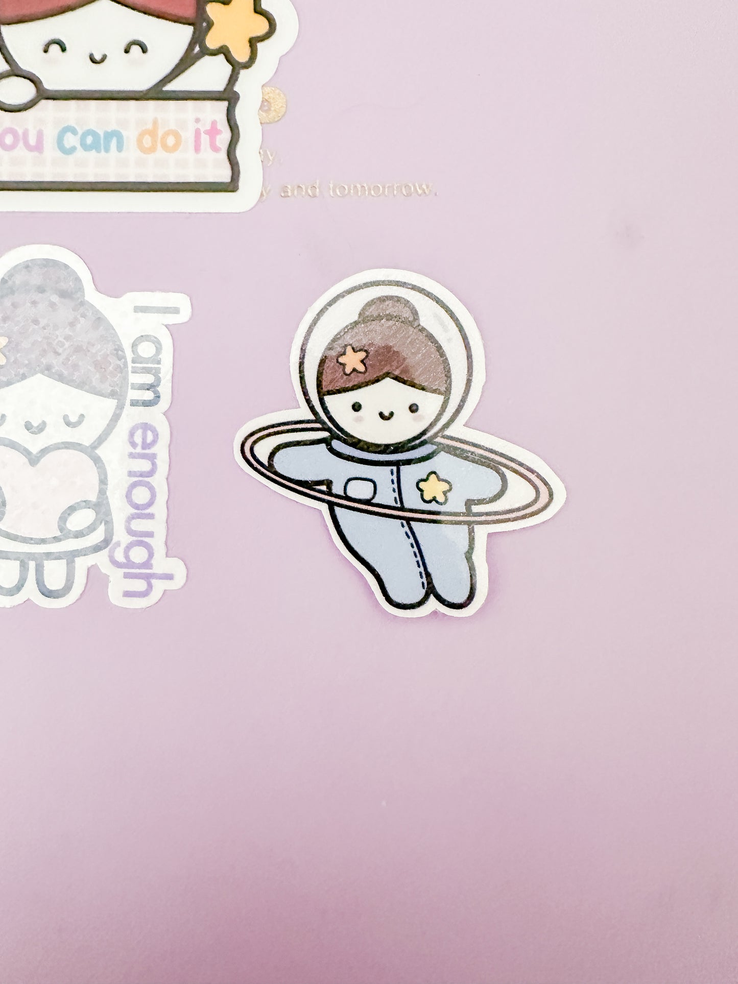 Mimi Fly To The Space Die Cut Laminated Sticker