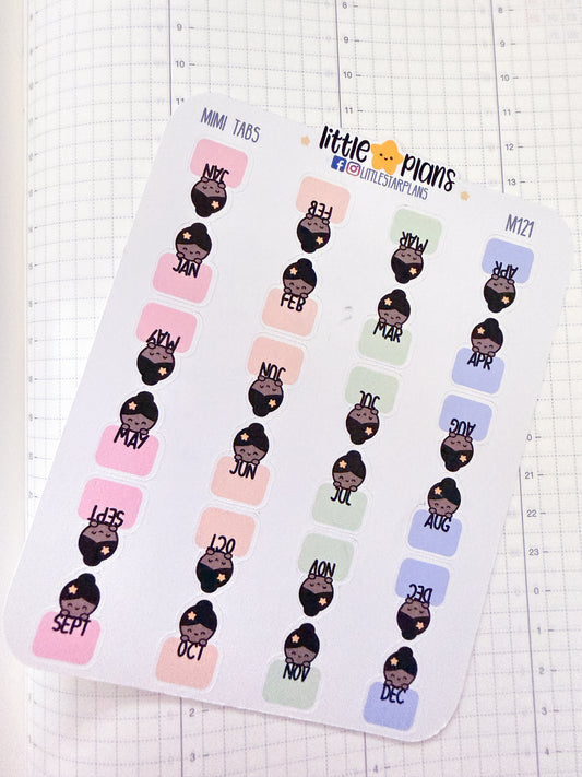 Mimi Monthly Tabs - Dark Skin Tone