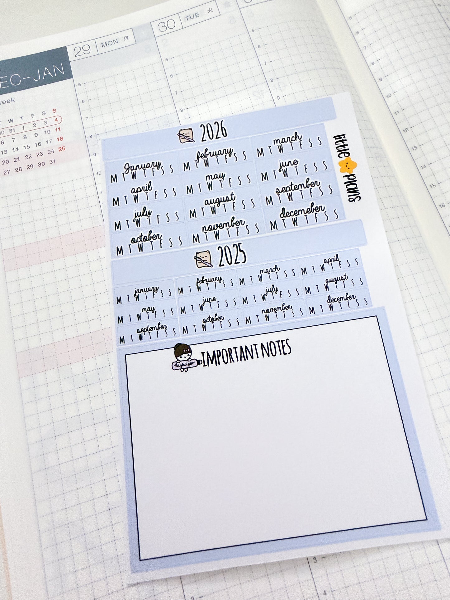 Mimi - 2026 Hobonichi Weeks Yearly Index