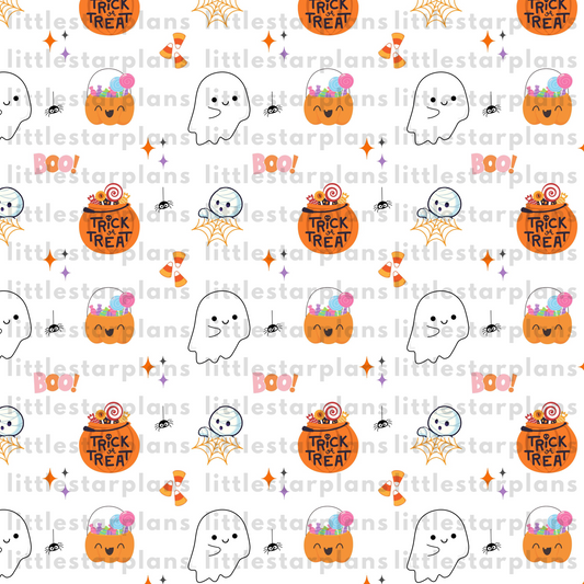 Happy Halloween Pattern - Transparent Background