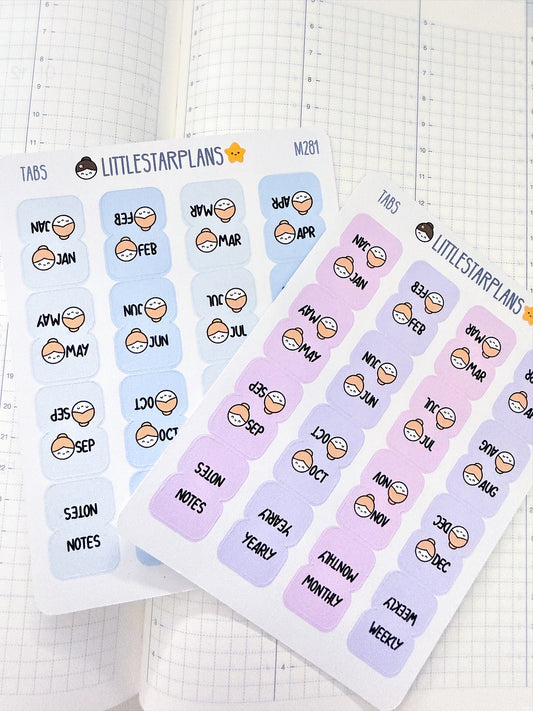 Mimi Monthly Tabs - Frosted Sky OR Lilac Dream in Blonde Hair