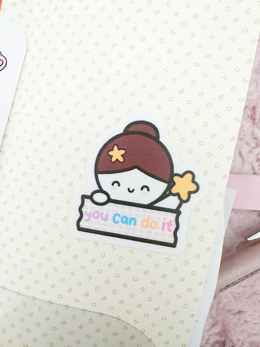 Mimi YOU CAN DO IT (Vinyl Waterproof Die Cut Sticker)