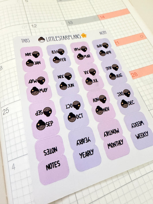 Mimi Monthly Tabs - Dark Skin Tone