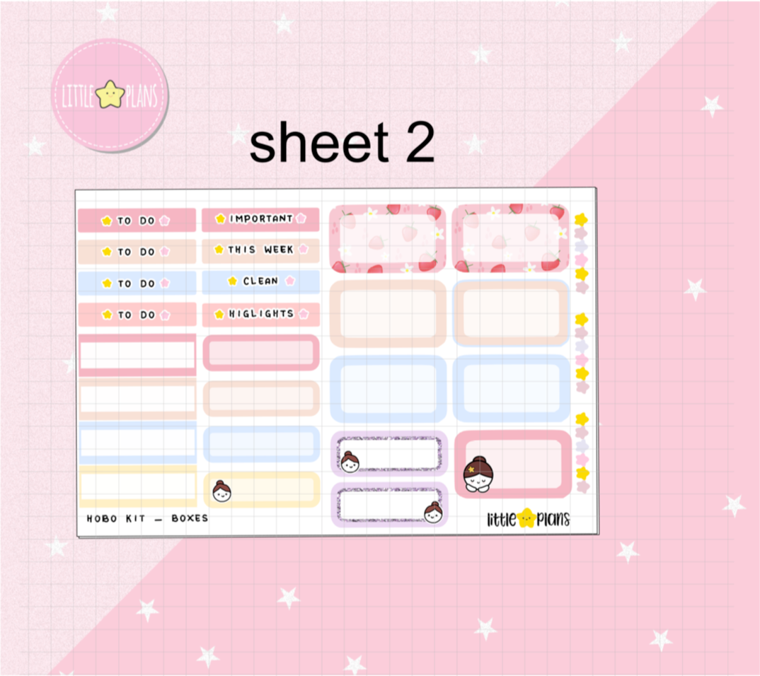 Mimi Strawberry Adds Sweetness to Life - Full Weekly Hobonichi Cousin Kit