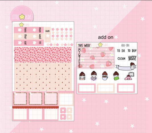 Mimi Strawberry Adds Sweetness to Life - Hobonichi Weeks Weekly Kit