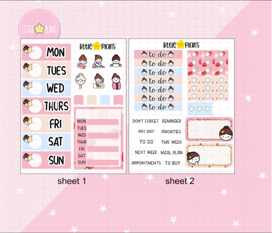 Mimi Strawberry Adds Sweetness to Life - Mini Kit (Fits 1.5" Width) Weekly Kit