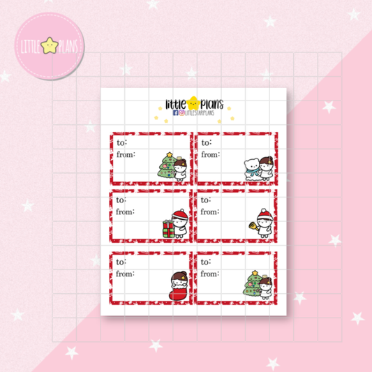 Mimi Christmas Gift Labels (approx. 1.5" in width)