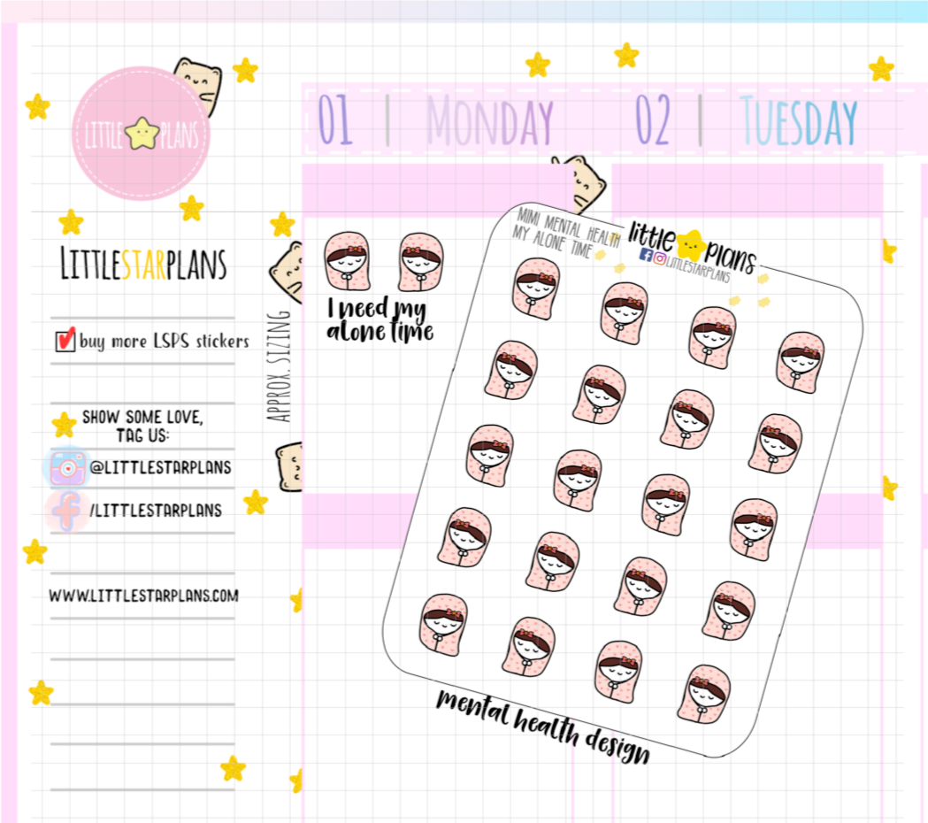 Mimi - Me Time, My Alone Time Mental Health Design Sticker