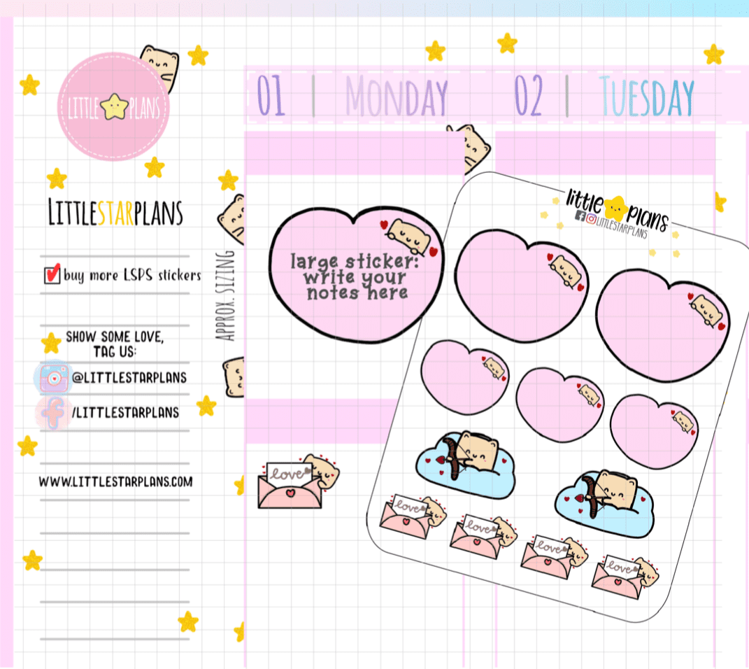 Neku Valentines' Day, Love is in the Air Planner Stickers