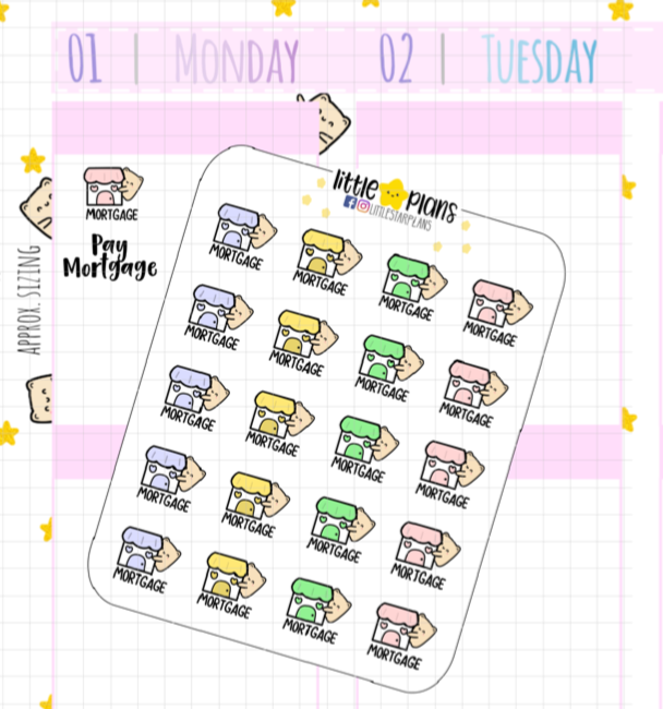Neku - House Mortgage Due Planner Stickers (N62b)