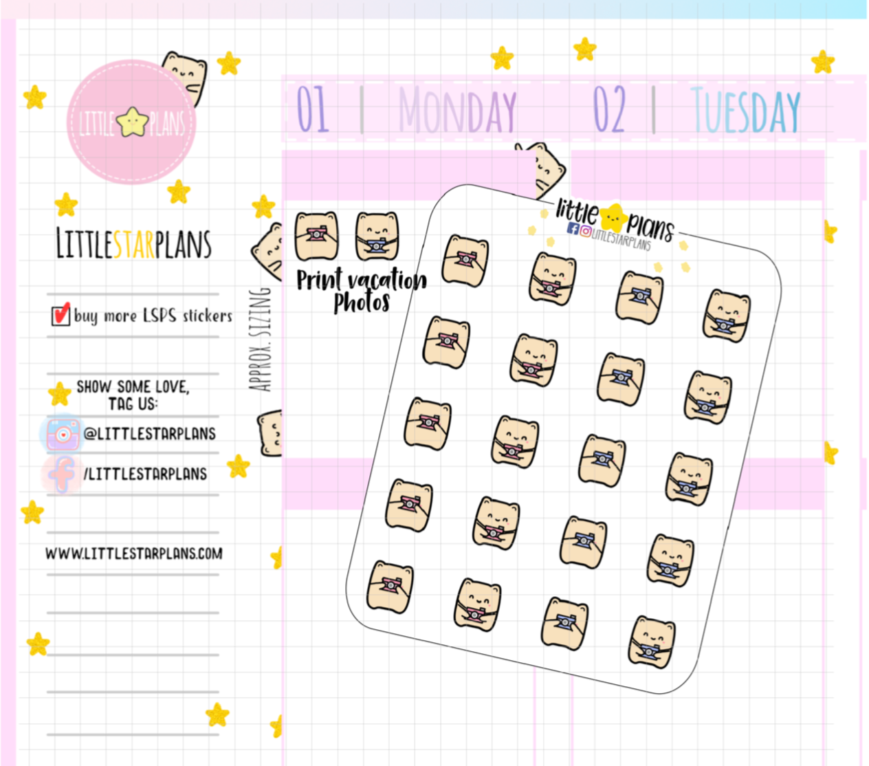 Neku Travel Photography, Photos Planner Stickers (N59)