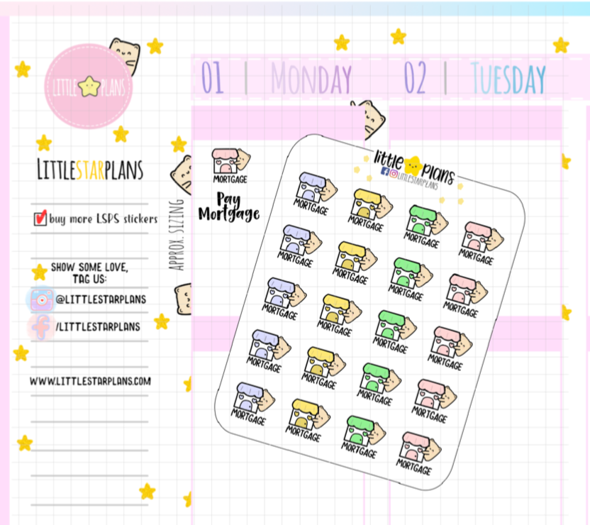 Neku - House Mortgage Due Planner Stickers (N62b)