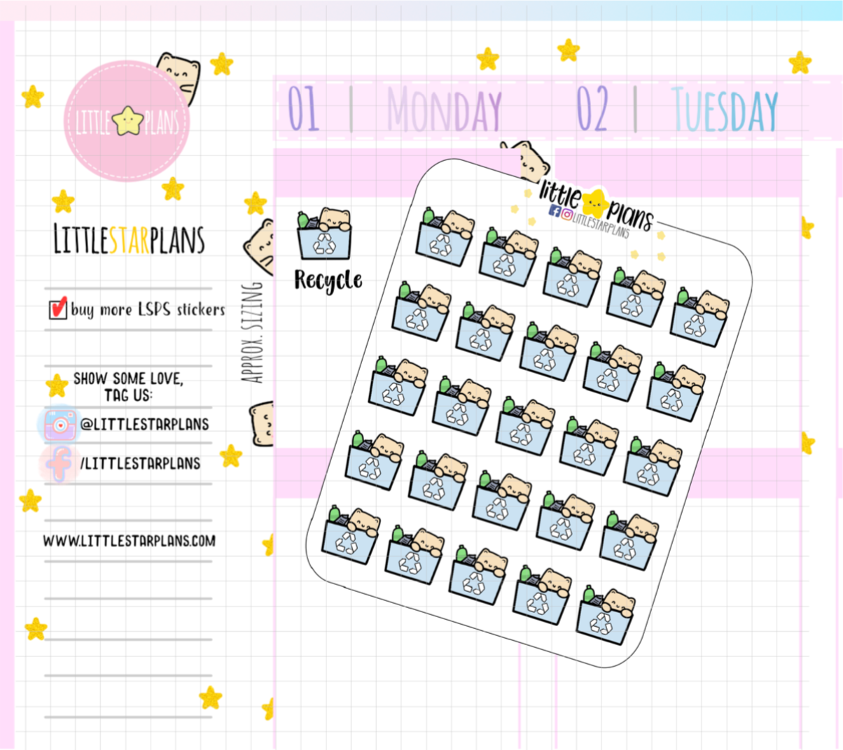 Neku - Recycle, Clean Up Planner Stickers (N63)