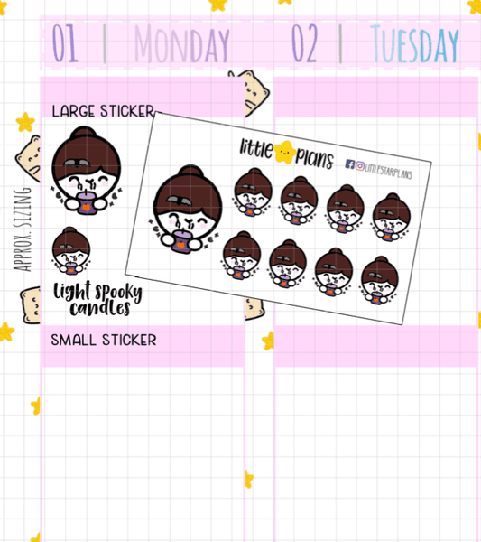 Mimi Halloween Candle Decor (HALF SHEET)