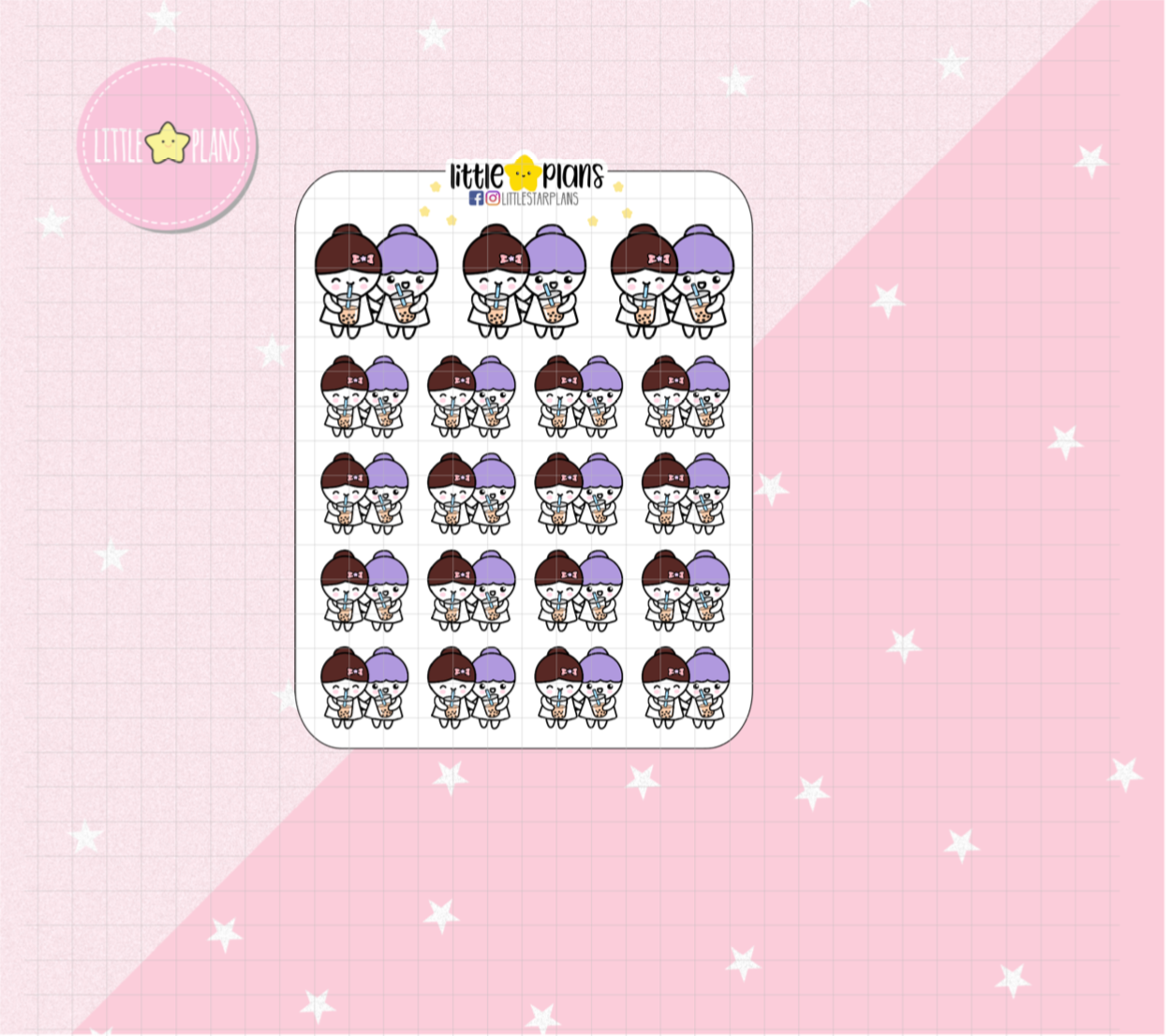BFF - Wine Evening, Girls Nights Planner Stickers | Mimi - Littlestarplans
