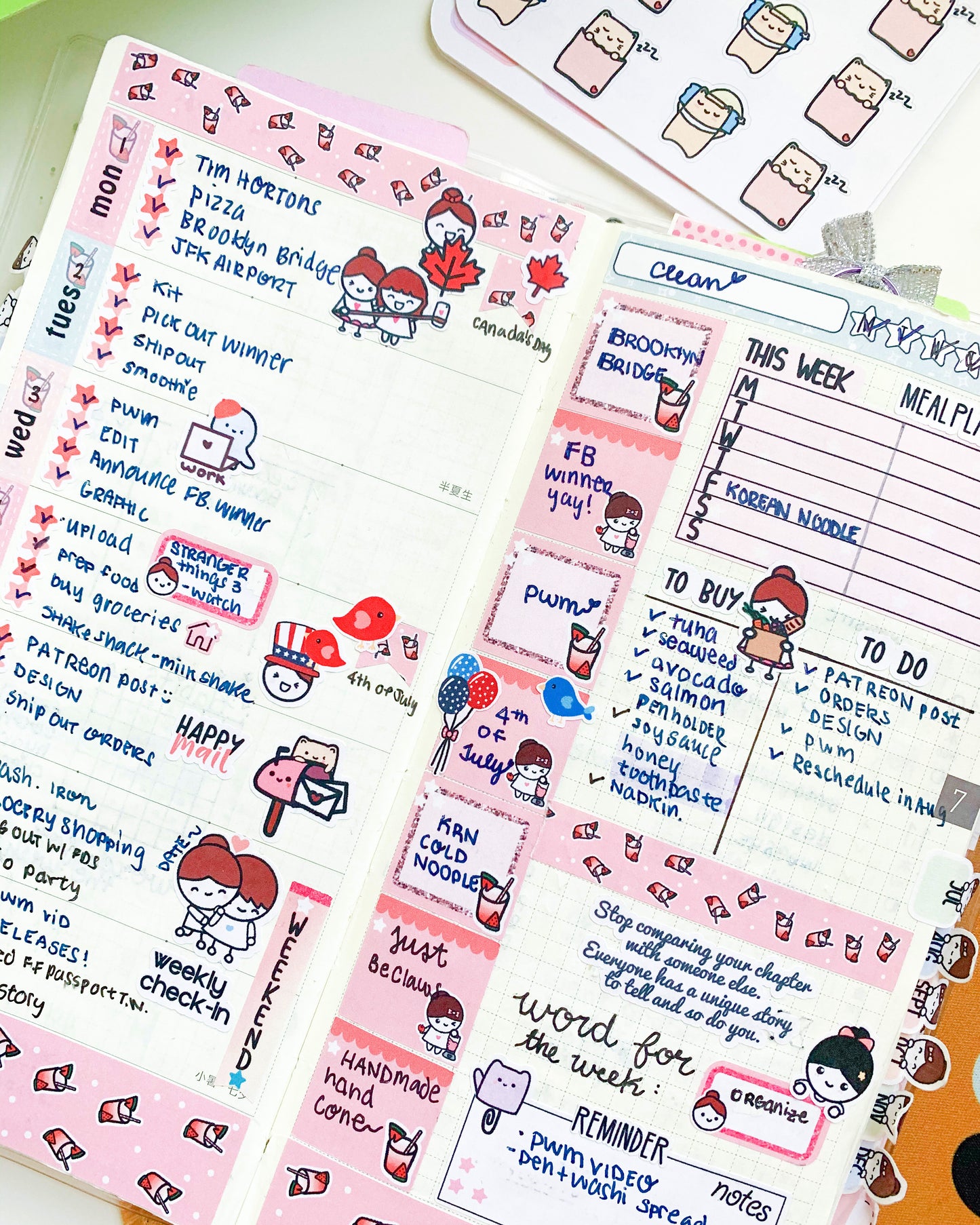 Mimi Carnival Weekly Planner Kit - Fits Hobonichi Weeks