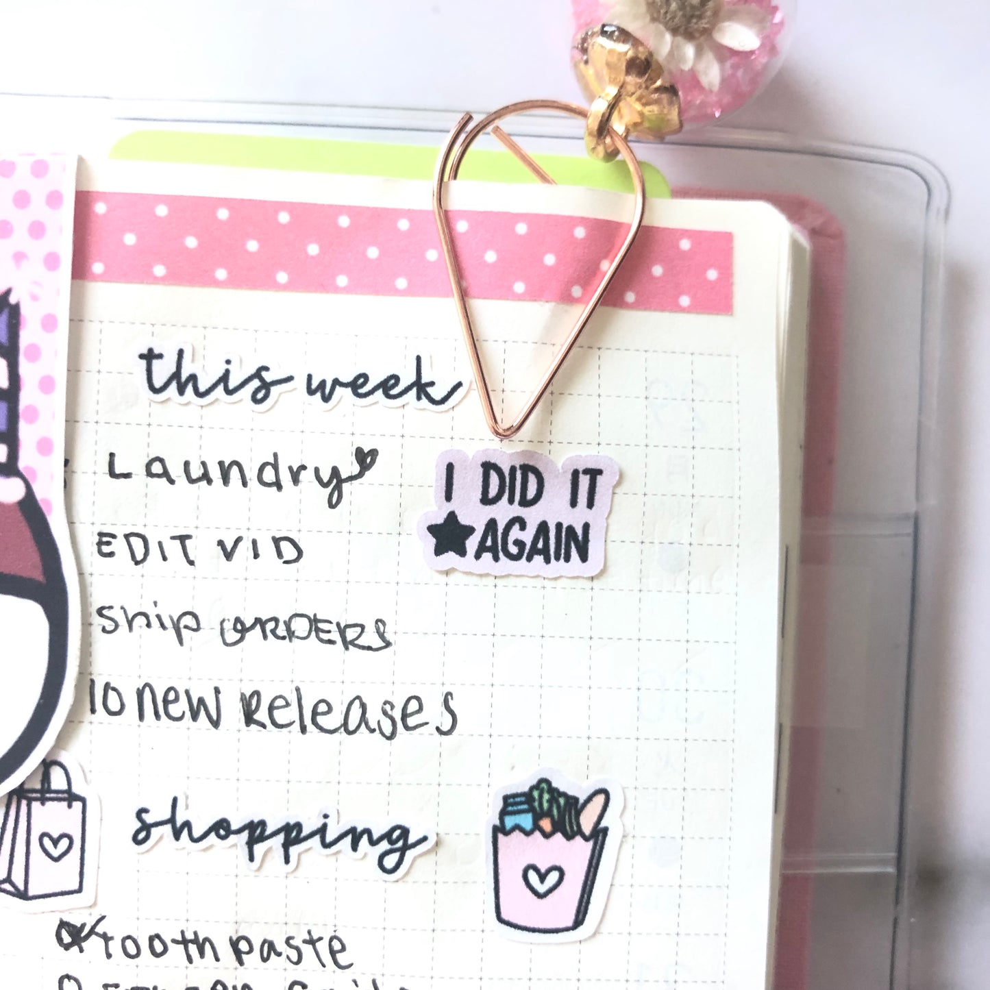 Pocket Size - Adulting Opps I Did It Again Planner Script Stickers - Littlestarplans