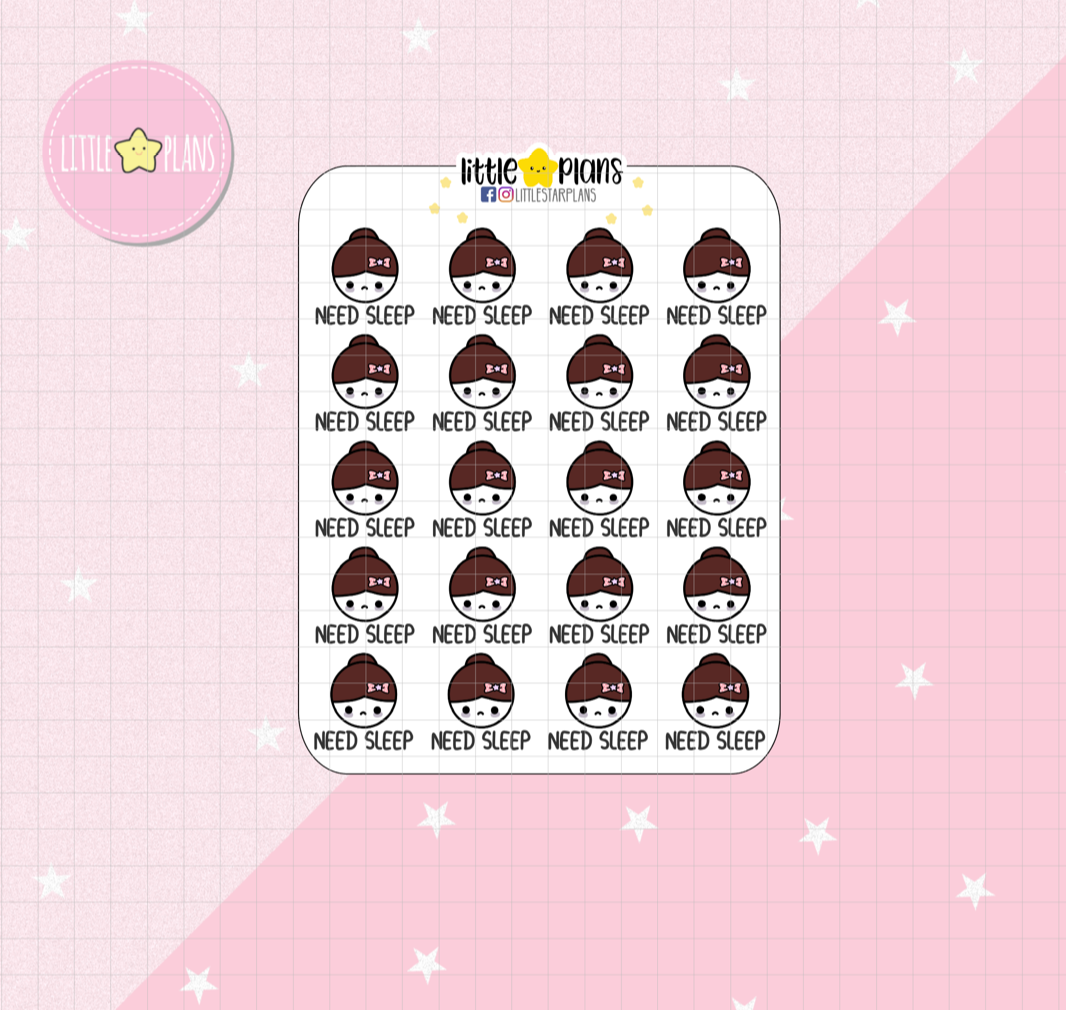 Need Sleep, Me Time Planner Stickers | Mimi - Littlestarplans