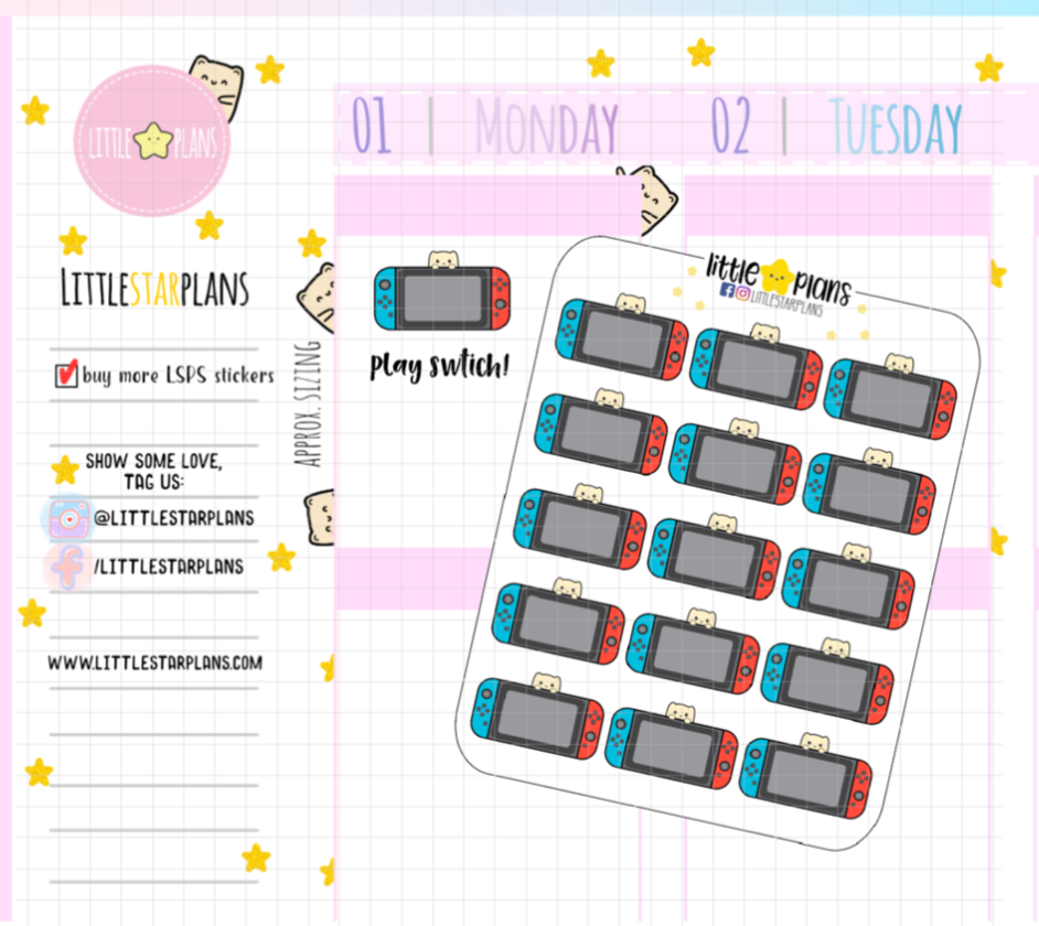 Neku Playing Switch Planner Stickers (N49)