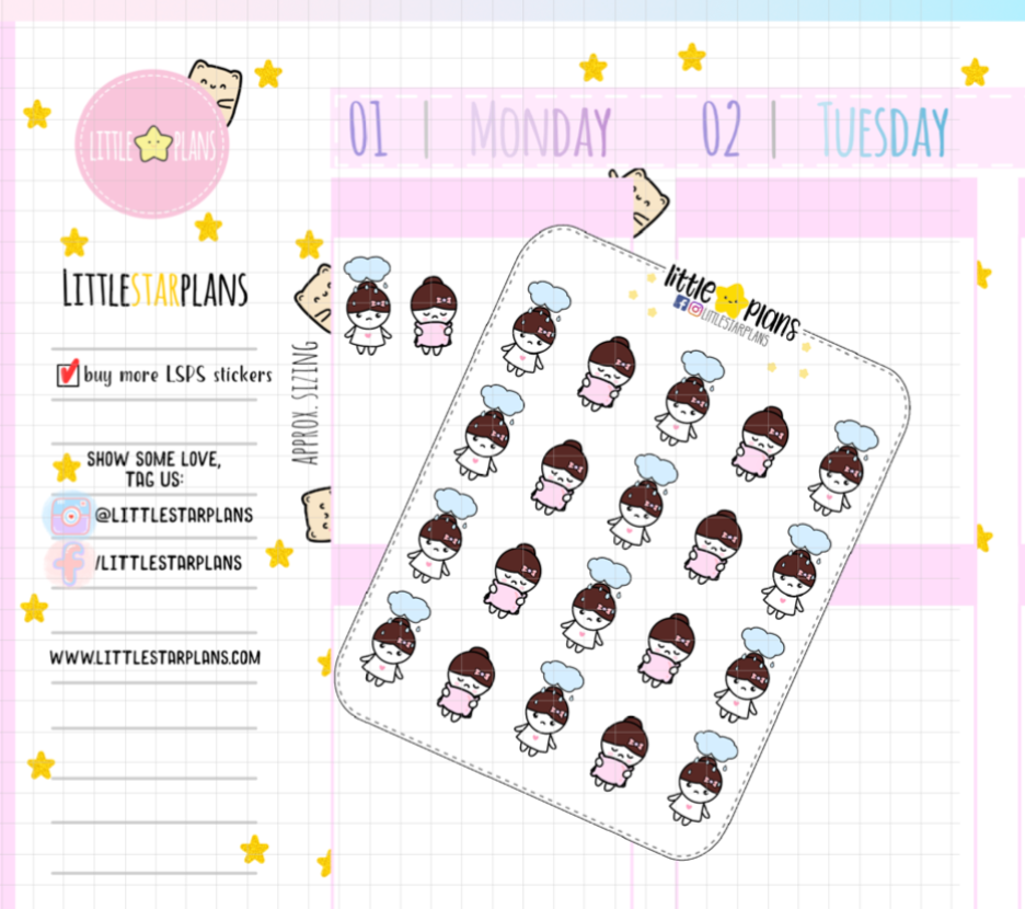 Mimi Depressed, Depression Planner Stickers (M194)