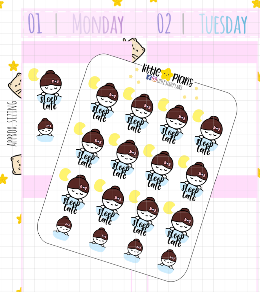 Mimi Sleeps Late, Work Planner Stickers (M201)