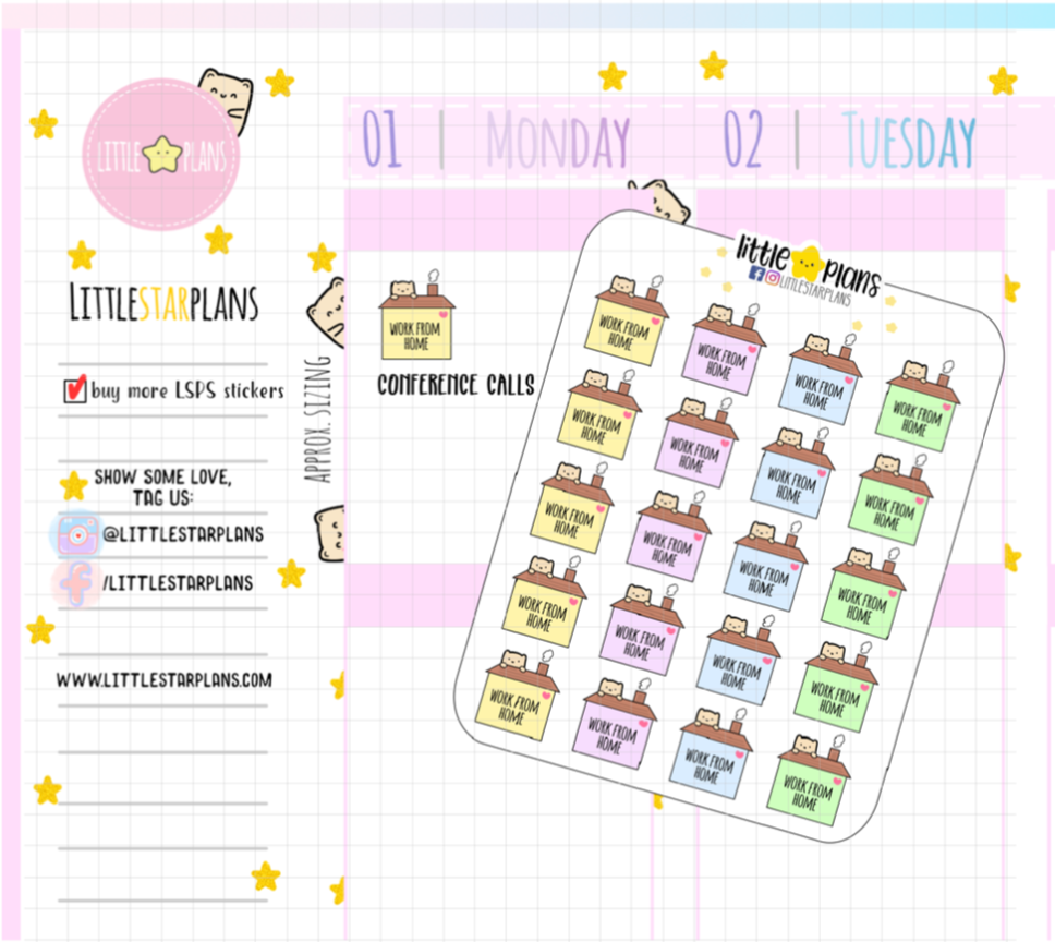 Neku Work From Home Decorative Planner Stickers (N57)