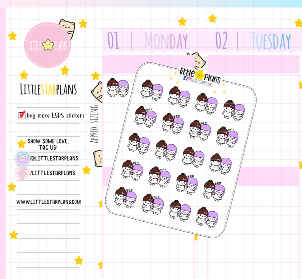 Mimi - Hanging Out with Best Friend Forever (BFF) Planner Stickers