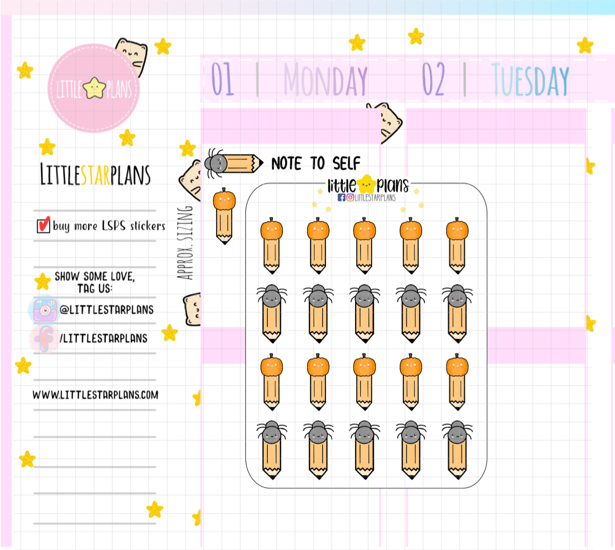 Halloween Functional Doodle Stickers, Fall Stickers, Autumn Stickers, Calendar Stickers, Planner Stickers, Small Stickers, Seasonal Sticker, Labels - Littlestarplans