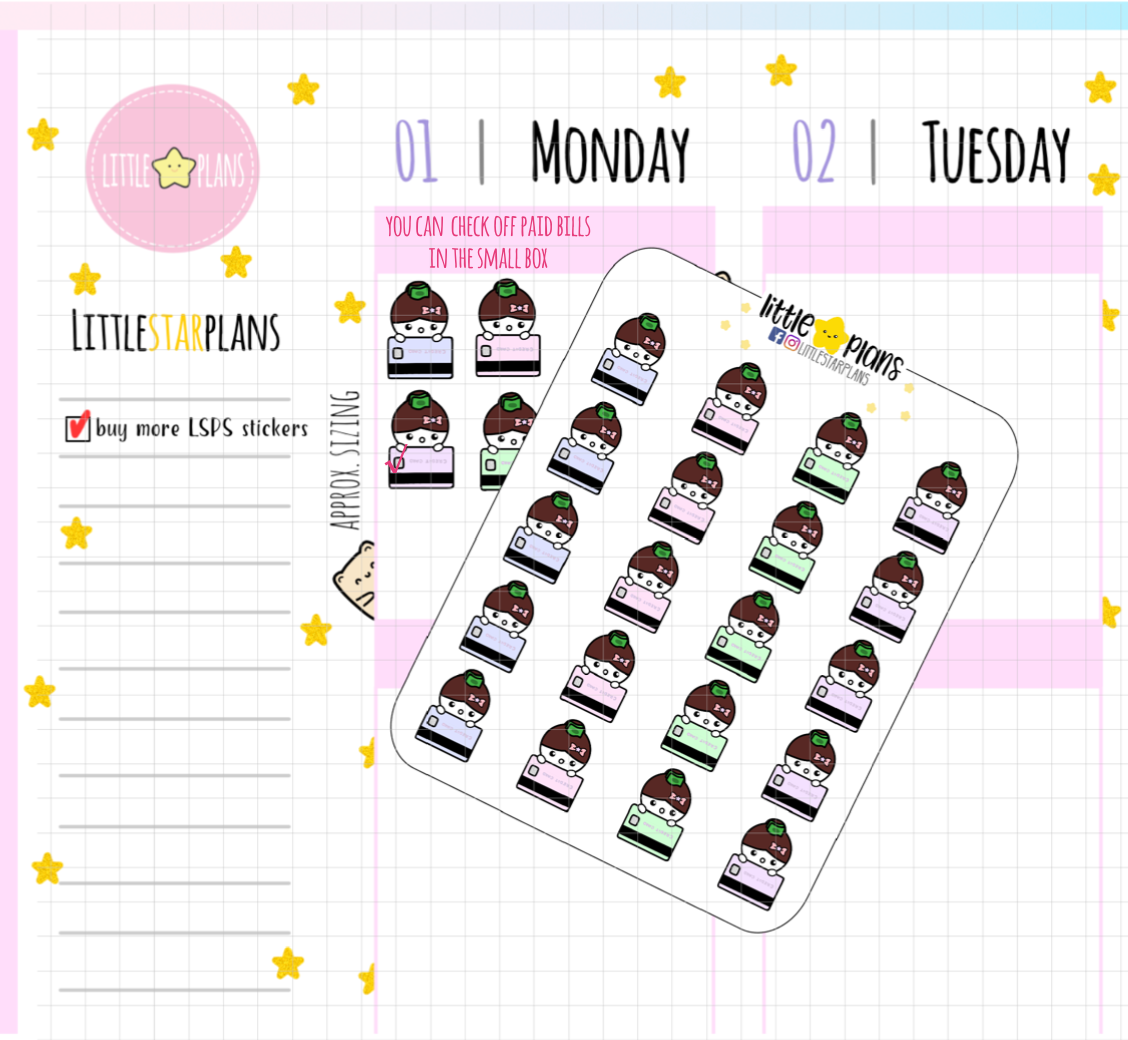 Mimi Pay Credit Card Bills, Check off Credit Card To Do - Littlestarplans