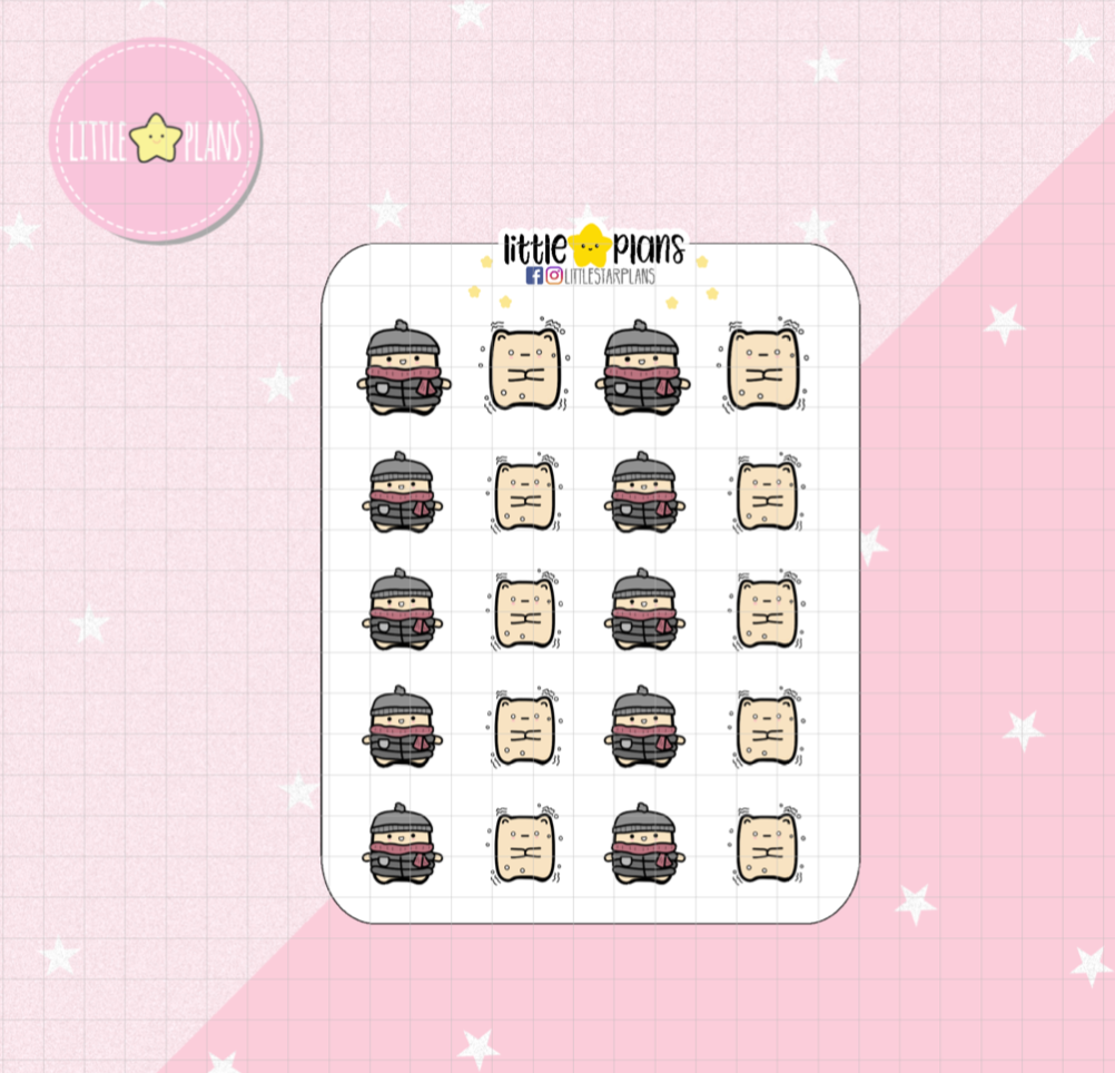 Neku Coldest Day Planner Stickers (N37) - Littlestarplans