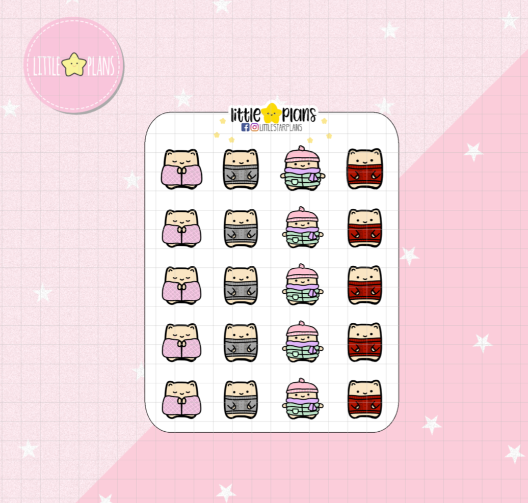 Neku Cozy Winter Planner Stickers - Littlestarplans