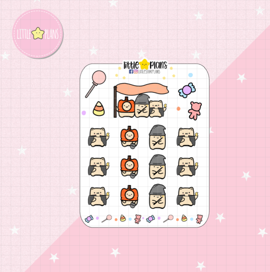 Neku Halloween Washi, Candy Collection Planner Stickers (N42) - Littlestarplans