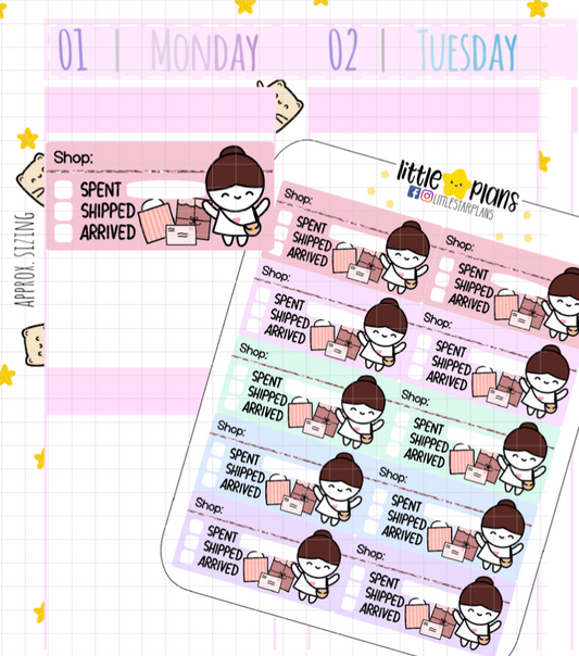 Mimi Online Order Trackers Planner Stickers (M157) - Littlestarplans