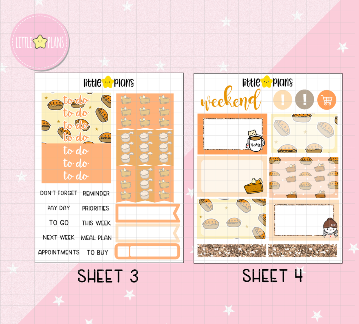 Mimi and Neku Thankful Thanksgiving Planner Stickers Kit (N45) - Littlestarplans