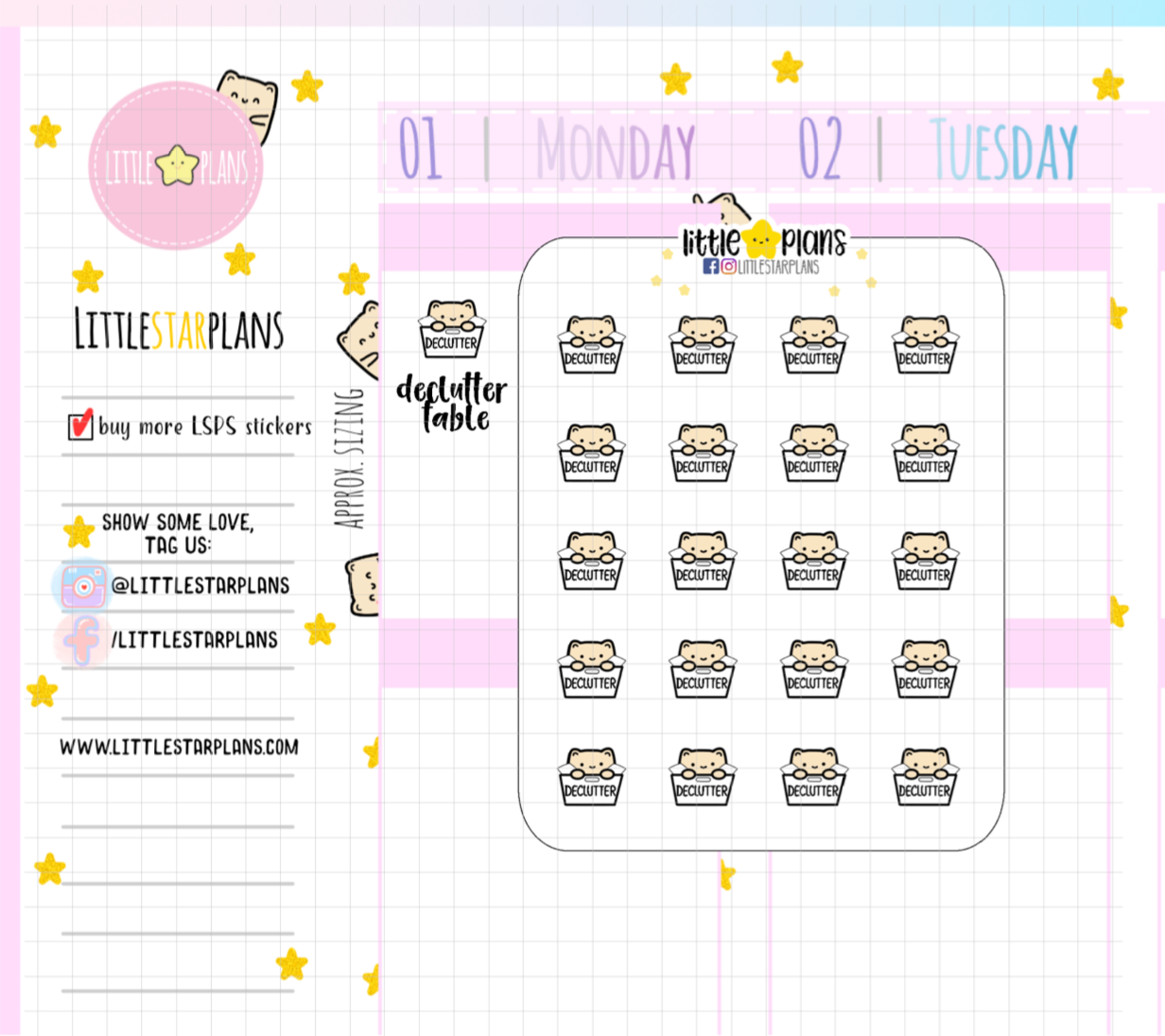 Neku Declutter Planner Stickers (N50)
