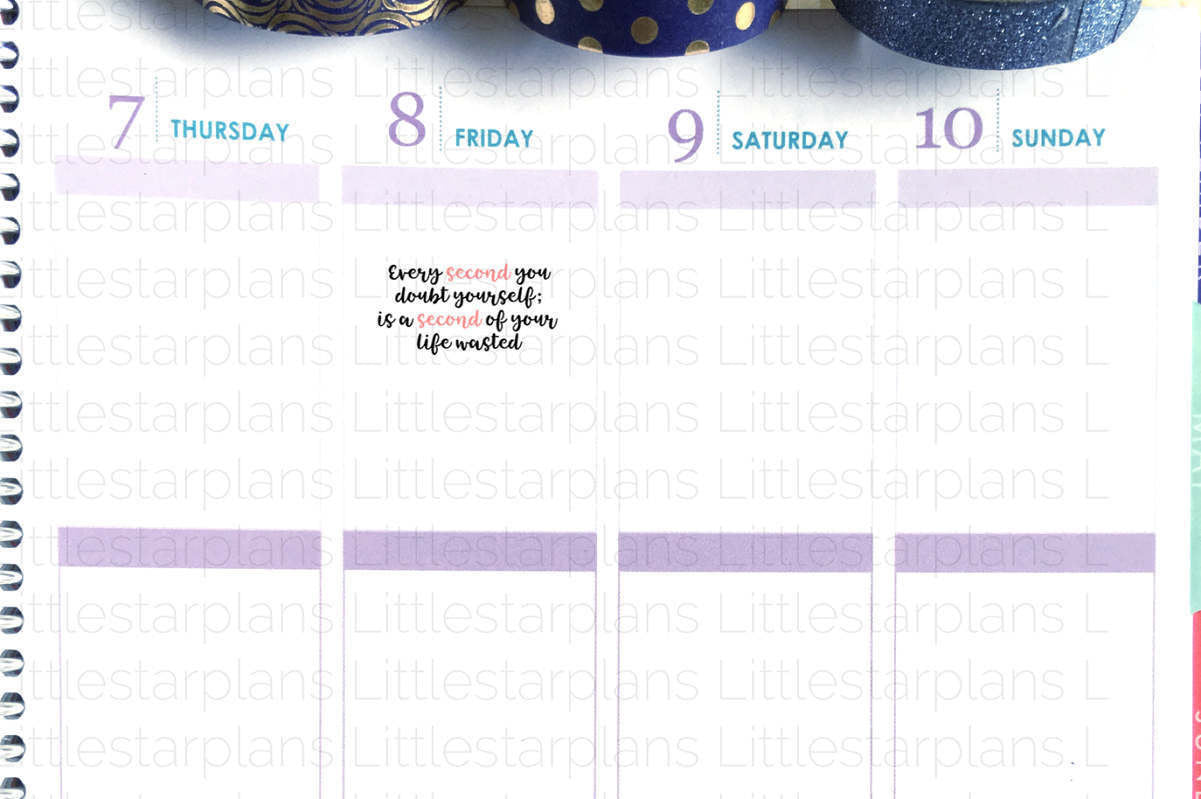 Self-loving, Motivational Quotes Planner Stickers, fits in ECLP TM, A5 Planner Quotes Part 3 - Littlestarplans