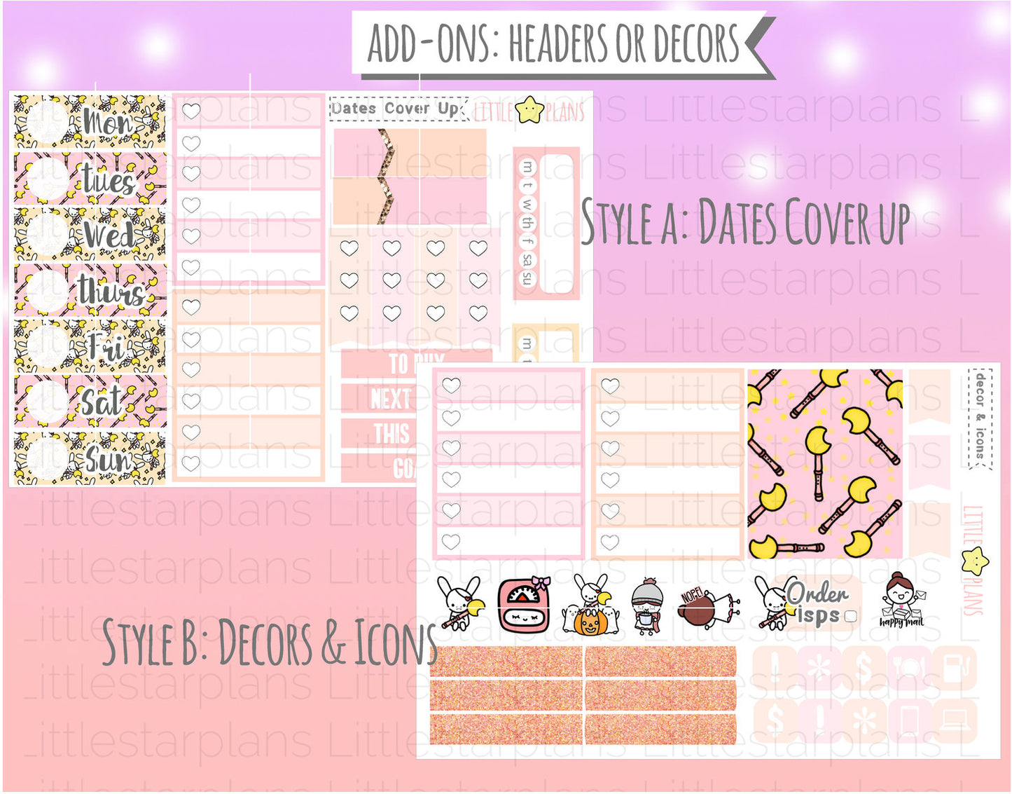 Bunny the Vampire Weekly Kit Planner Stickers - Littlestarplans
