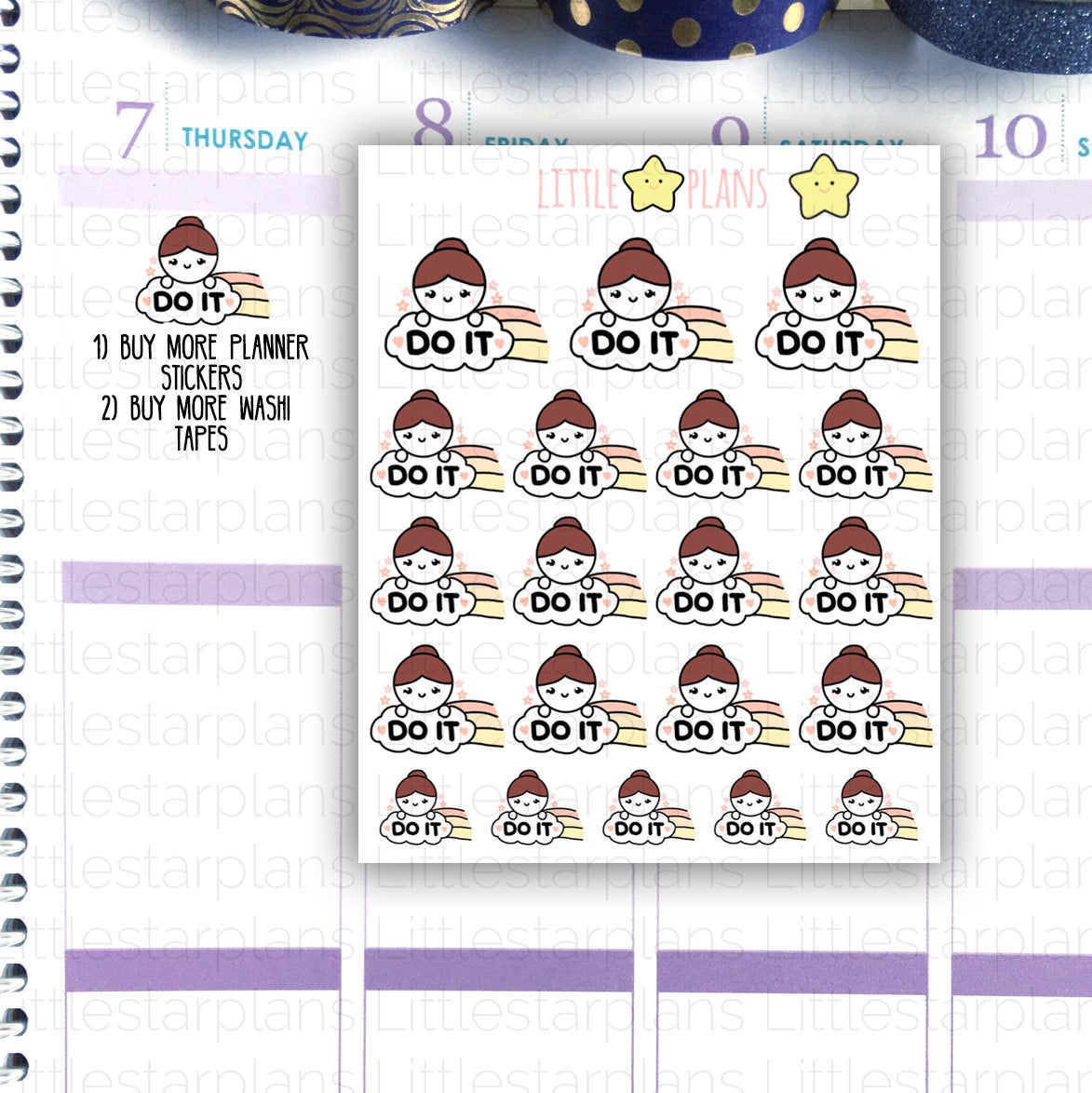To Do Cloud, Mimi Cloud, Header | Mimi Stickers - Littlestarplans