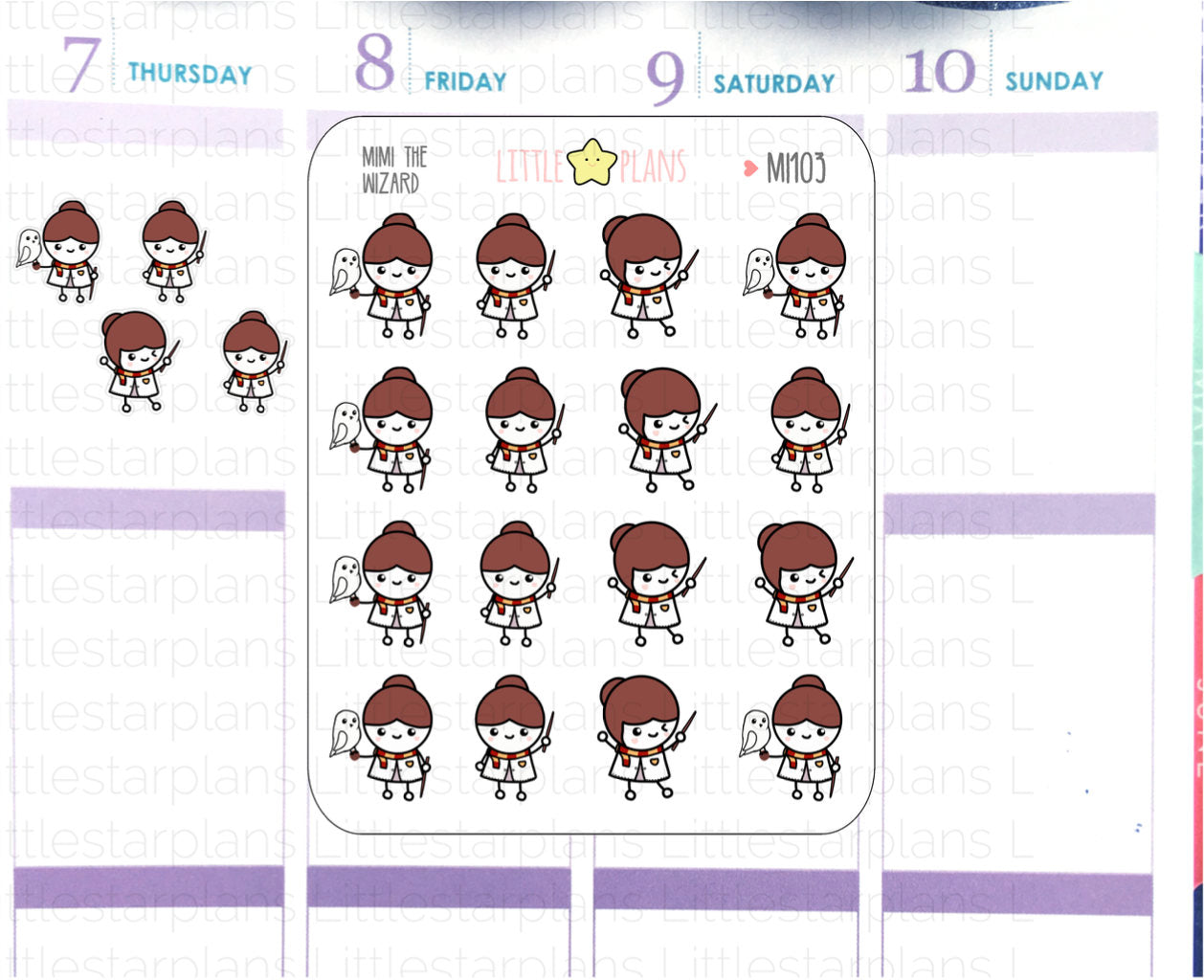 Mimi - Inspired Wizard, Magic, Magical Planner Stickers (M090) - Littlestarplans