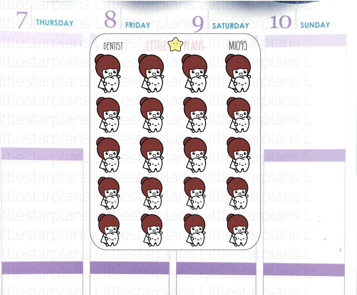 Dentist Mimi Planner Stickers - Littlestarplans