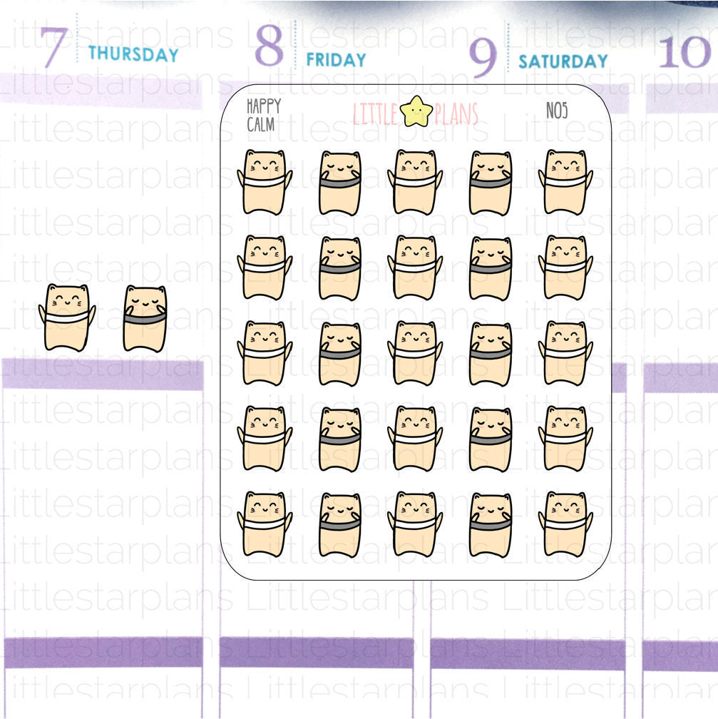 Neku - Calm, Happy Planner Stickers - Littlestarplans