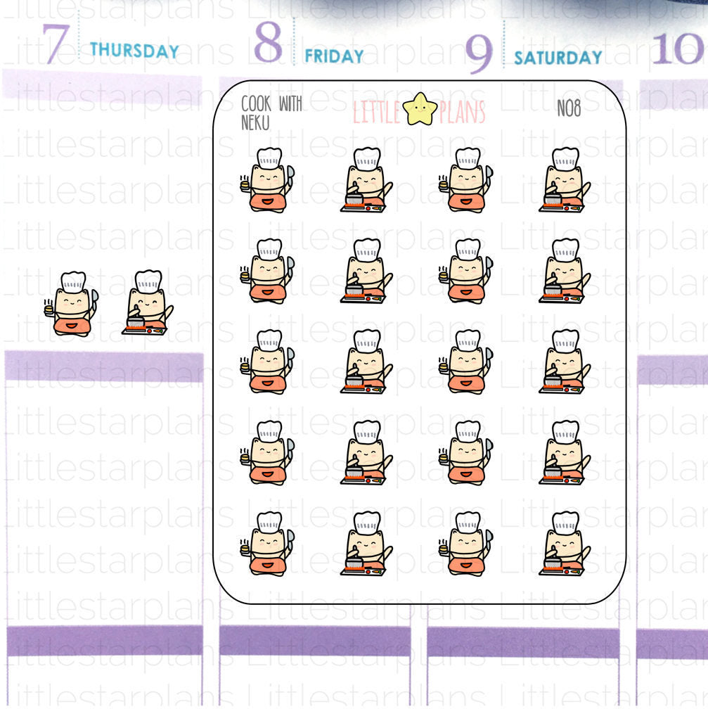 Cooking a meal, Chief Planner Stickers | Neku - Littlestarplans