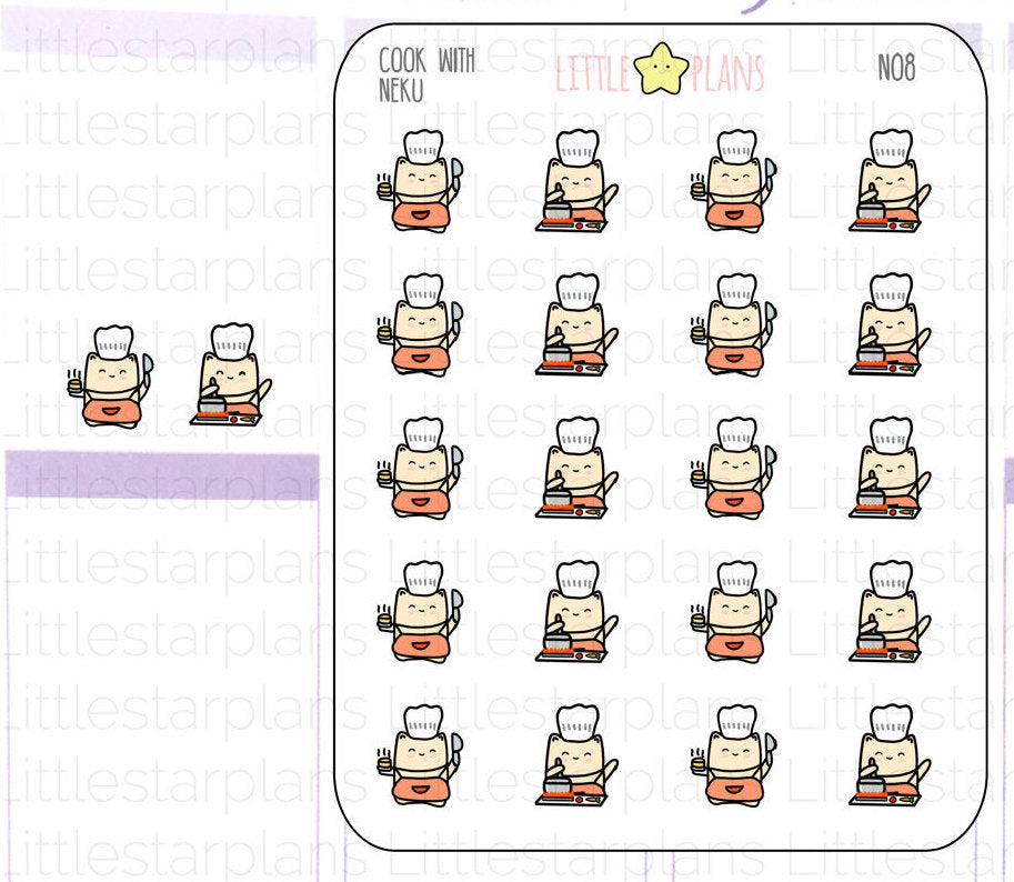 Cooking a meal, Chief Planner Stickers | Neku - Littlestarplans