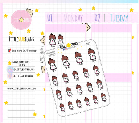 Bunny Slippers | Mimi Planner Stickers - Littlestarplans