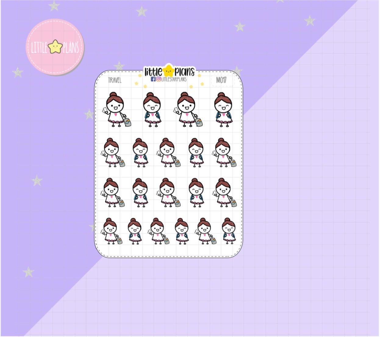 Activity - Travel, Suitcase | Mimi Stickers - Littlestarplans