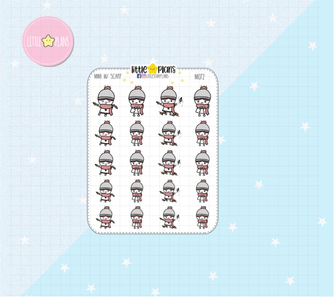 Fall is here! Wear Scarf, and Beanie Planner Stickers| Mimi - Littlestarplans