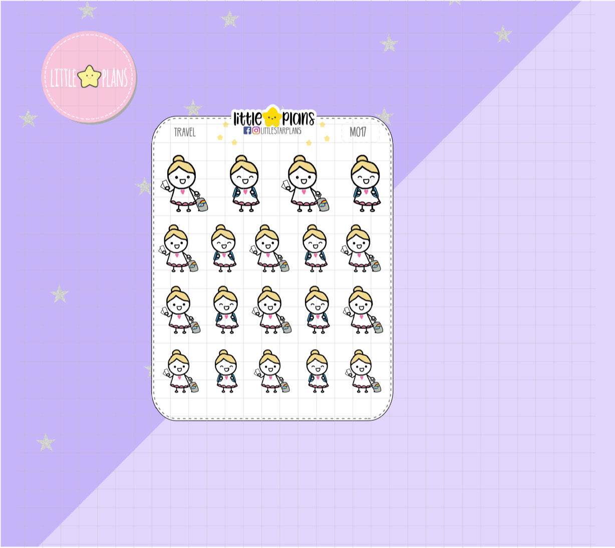 Activity - Travel, Suitcase | Mimi Stickers - Littlestarplans