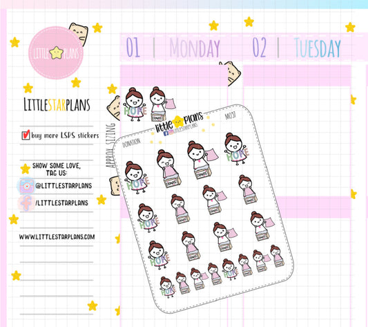 Feeling Generosity, Donation Planner Stickers | Mimi - Littlestarplans