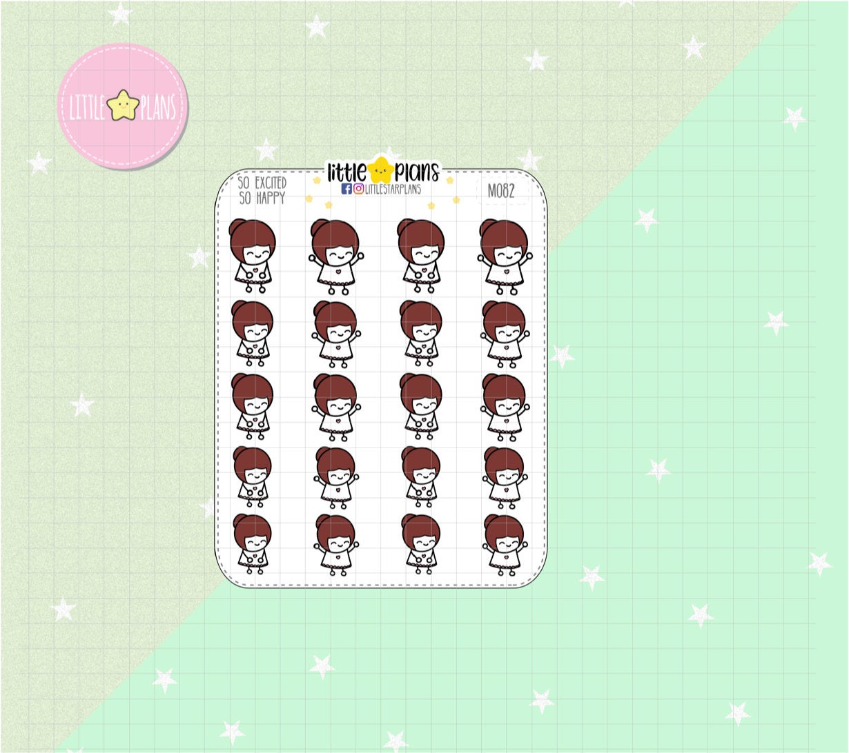 So Excited, Happy Planner Stickers Version 2 | Mimi - Littlestarplans