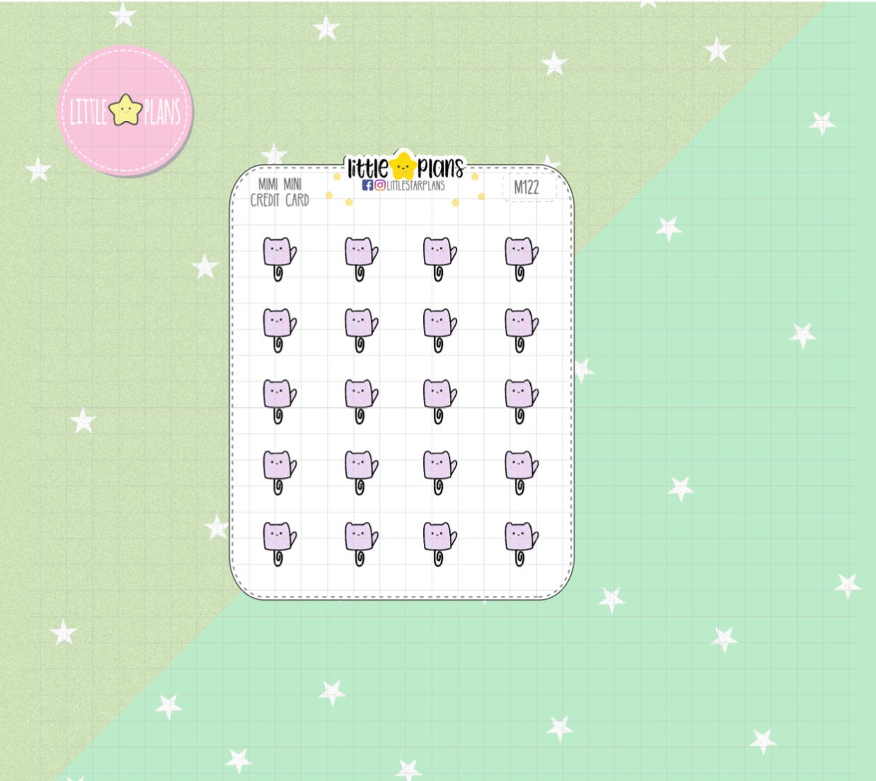 Tiny Neku - Purple Planner Paperclip Sticker - Littlestarplans